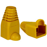 100 Pz Bota Capuchón Protector Amarillo Para Plug Rj45