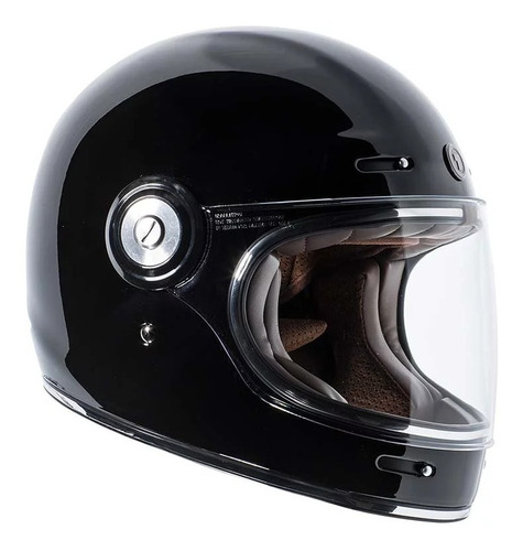 Casco Full Face Retro Torc T-1 Gloss Black