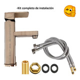 Llave Monomando Lavabo Ovalin Satinado Grifo C Mangueras