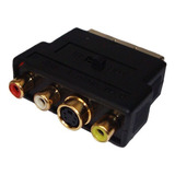 Euroconector/scart A Rca Audio Video In/out M/m Switch Gold