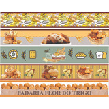 Faixa Decorativa Padaria, Pão, Panificadora, Pães 15mx15cm