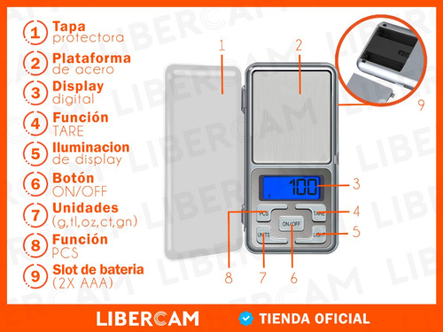 Balanza De Precision De 0.1 Gramos Joyeria Retroiluminada