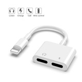 Adaptador Dual Para iPhone, Carga Y Audio Jack 