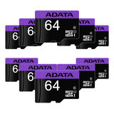 Kit 10 Tarjeta De Memoria Ausdx64guicl10-ra1 64gb Sd Adata