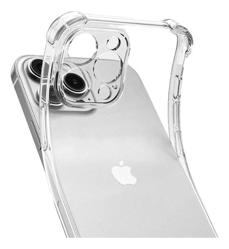 Funda Antigolpes Transparente Para iPhone  + Vidrio Full 9d