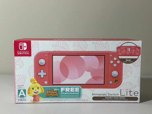 Consola Nintendo Switch Lite Animal Crossing Pink