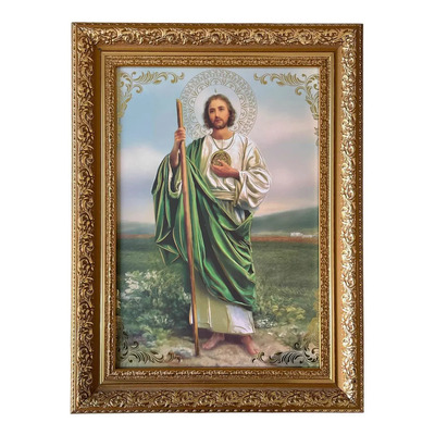 Cuadro San Judas Tadeo 38x50cm Marco Dorado | Meses sin interés