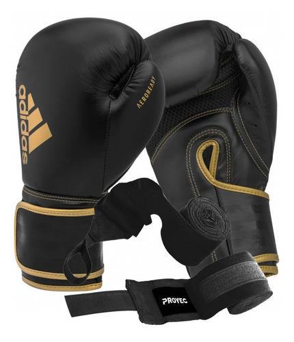 Kit De Boxeo Profesional Importado adidas Guantes + Vendas 