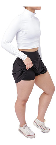 3unidades Kit Shorts Saia Feminino Fitness Treino Musculação