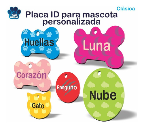 Placa Identificación Para Mascota Clásica Circular Ch