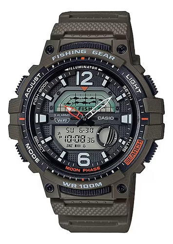 Reloj Hombre Casio Outgear Wsc-1250h-3 Fases Lunares Pesca 