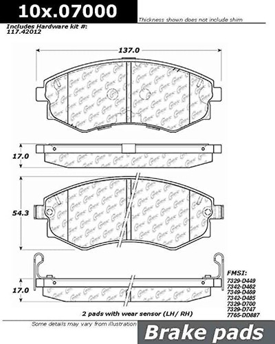 Pastillas Freno Delantera Hyundai Sonata 1993-2004 Foto 4