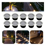 10 Balizadores Spot Pvc Led Smd 7w Branco Quente De Embutir