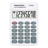 Calculadora Daihatsu D-p803 De Bolsillo Color Blanco