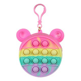 Monedero Fidget Toy Pop It Juguete Burbuja Anti Estres 1021 Color Oso Multicolor 5