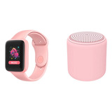 Reloj Inteligente D20 Rosa + Parlante Mini Tws Rosa