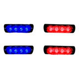 Kit Strobo Led Sinalizador Policia Vermelho + Azul C 4 + Con