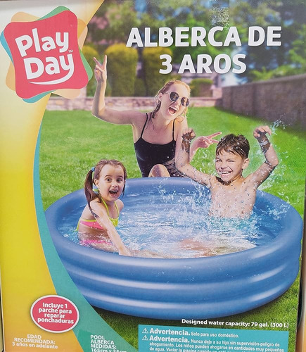 Alberca 3 Aros Play Day Niños Niñas Gratis 2 Pistola De Agua