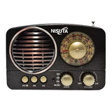 Radio Vintage Am/fm Usb Bluetooth Slot Sd Mp3 Rv14 Negro