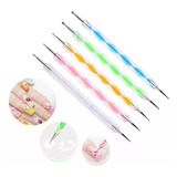 Set X5u Dotting Punzones Bolillos Deco Uñas Nail Art