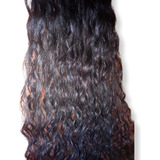 Cortina De Pelo 40cm Ondas/rulos Tejido A Mano