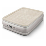 Cama Inflable De Lujo 22  Con Bomba Incorporada, Queen Color Beige