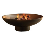 Lareira Externa Lenha, Firepit,aço Corten, 65 Cm, Lenheiro