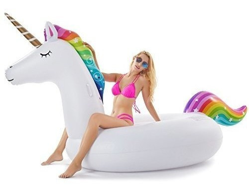 Jasonwell Gigante Inflable Unicornio Flotador Flotador De La