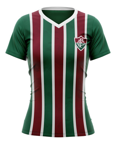 Camisa Feminina Fluminense Tricolor Casual Passeio Oficial