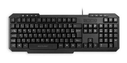 Teclado Multimidia Slim Preto Usb Multilaser Tc206