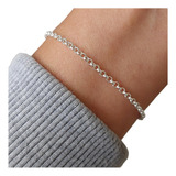 Pulsera Mini Rolo Plata 925 Italiana 