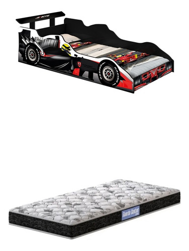 Combo Cama Formula 1  + Colchão Macio D20 - Diversas Cores