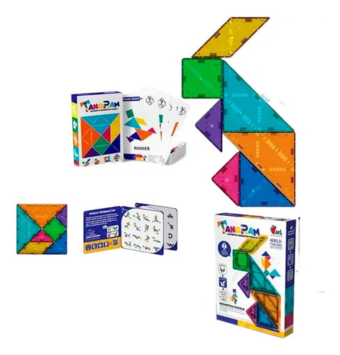 Tangram Magnético Didáctico Matemático Animalitos Montessori