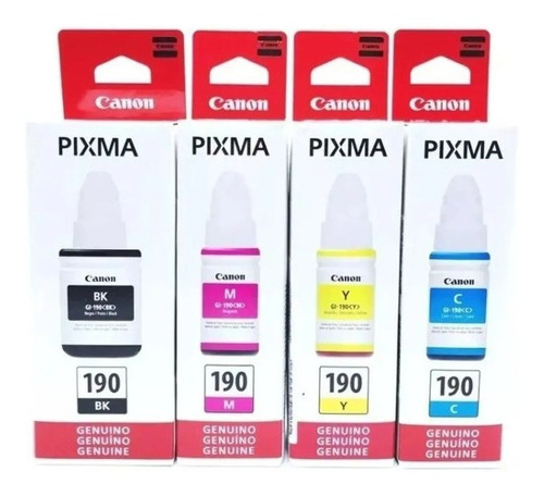 Tinta Canon G3100 G4100 G3110 G190 4 Unidades 345ml