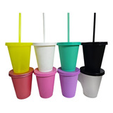 60 Vasos Reusables  Café Frio Y Caliente T/ Star Mini 16oz