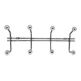 Perchero De Pared Cromado 33 Cm -  4 Ganchos. Soldart