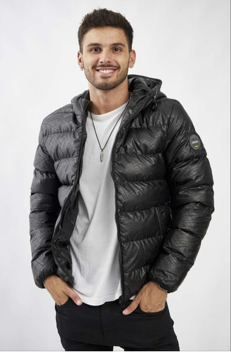 Campera Puffer Invierno Hombre Importada Pluma Sintetica 