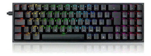 Teclado Mecânico Redragon Switch Blue Pollux K628 Rgb Preto Idioma Português Brasil