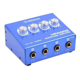 Alctron Mini Amplificador Audifonos Volumenes Independientes Color Azul