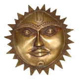 Máscara Face Do Sol Metal Dourado Bronze Indiana Índia 1