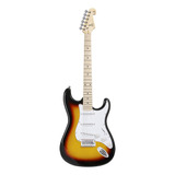 Guitarra Elétrica Sx Sem1 Strat Sunburst Com Estojo, Material Maple Fingerboard, Orientação À Direita