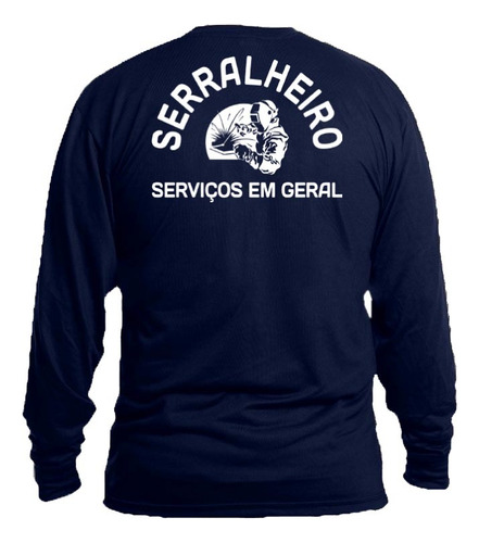 Camiseta Serralheiro Uniforme Manga Longa Camisa Trabalho