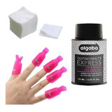 Kit Removedor Uv Broches Toallitas Wipes Quitar Esmalte Uñas