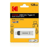 Kodak Memoria Usb Drive 3.2 Type-c Otg K273 128gb Plateado