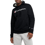 Hoodie Sudadera Champion Original Hombre Deportiva Negro