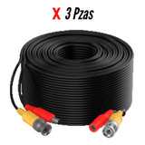 Kit De 3 Cables Siames 50 Metros Para Camaras De Seguridad