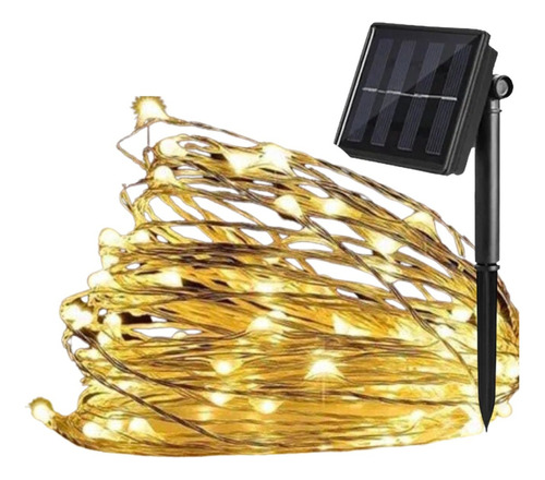 Pisca Pisca De Natal Fio De Fada Leds Energia Solar