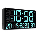 Reloj De Pared Digital Decorativo Jh2204 Español Az