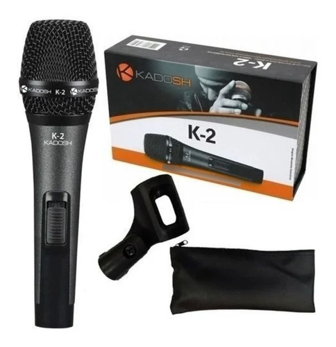 Microfone Com Fio Kadosh K-2 Mais Bag E Cachimbo Original