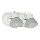 Aplique Pared /techo Spot 2 Luces Base Oval Tulipa Vidrio Fr